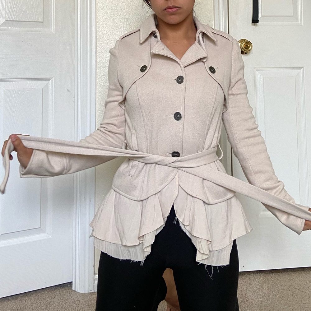 Free People Military Ruffles Jacket